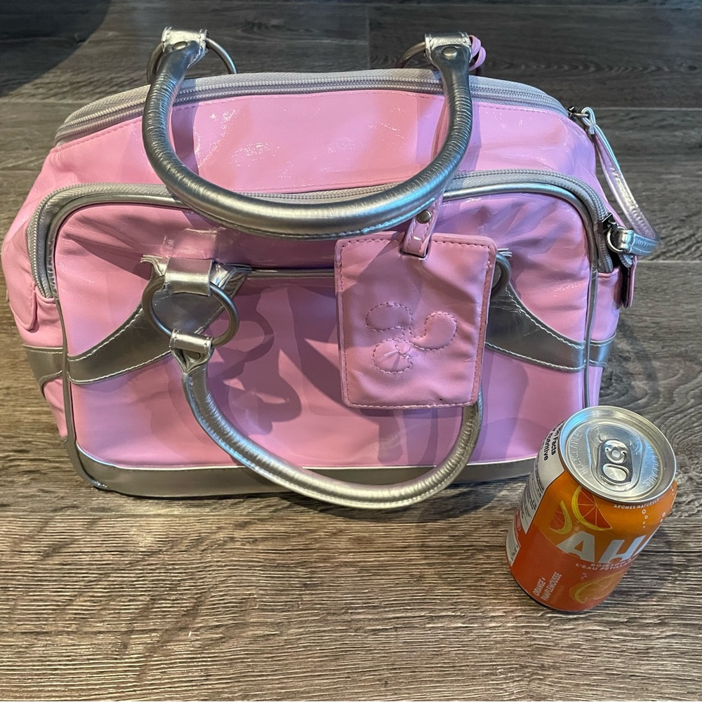 Chic Pink and Silver Duffel Bag